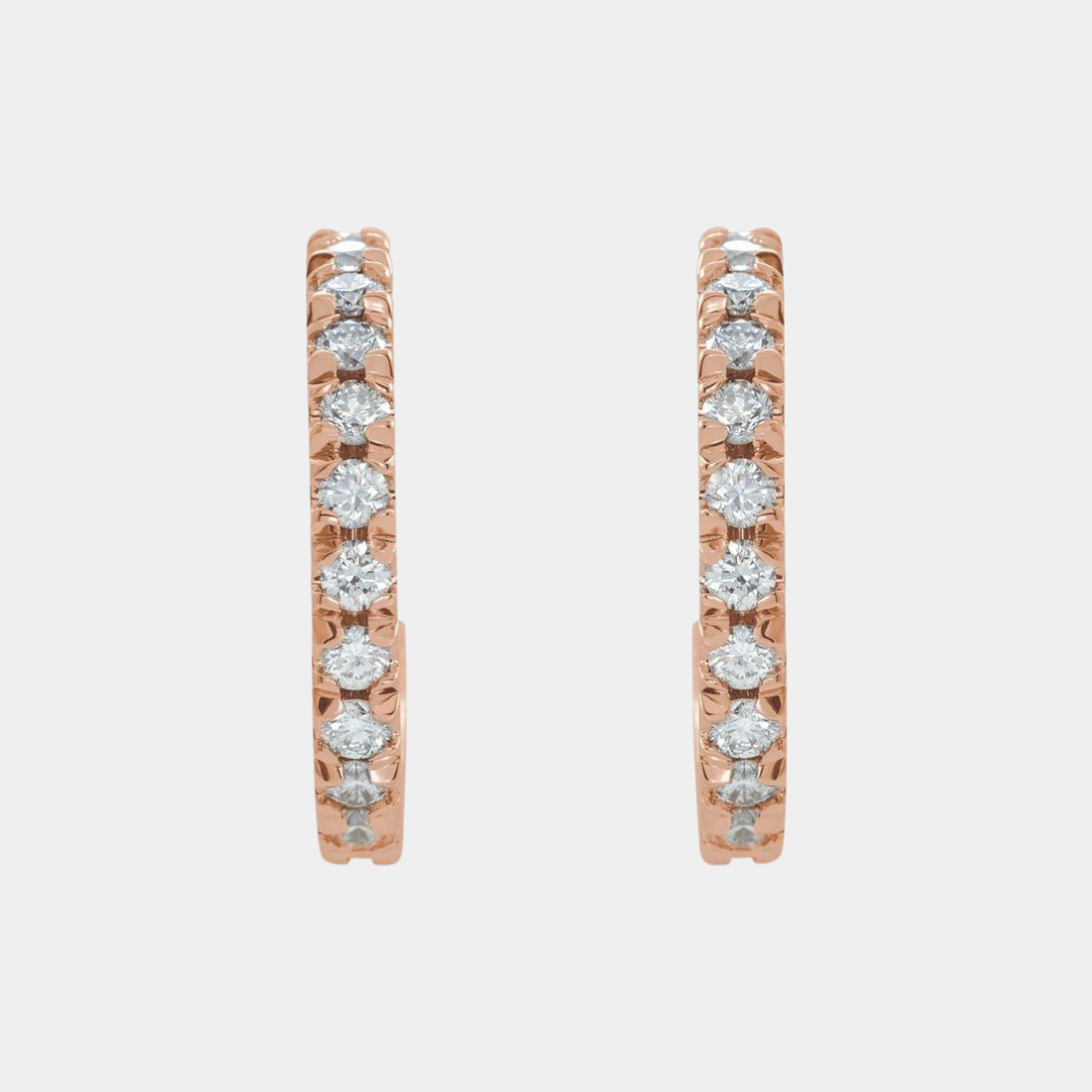 lab diamond hoop earrings