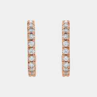 lab diamond hoop earrings