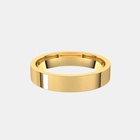 Flat gold band ring discount