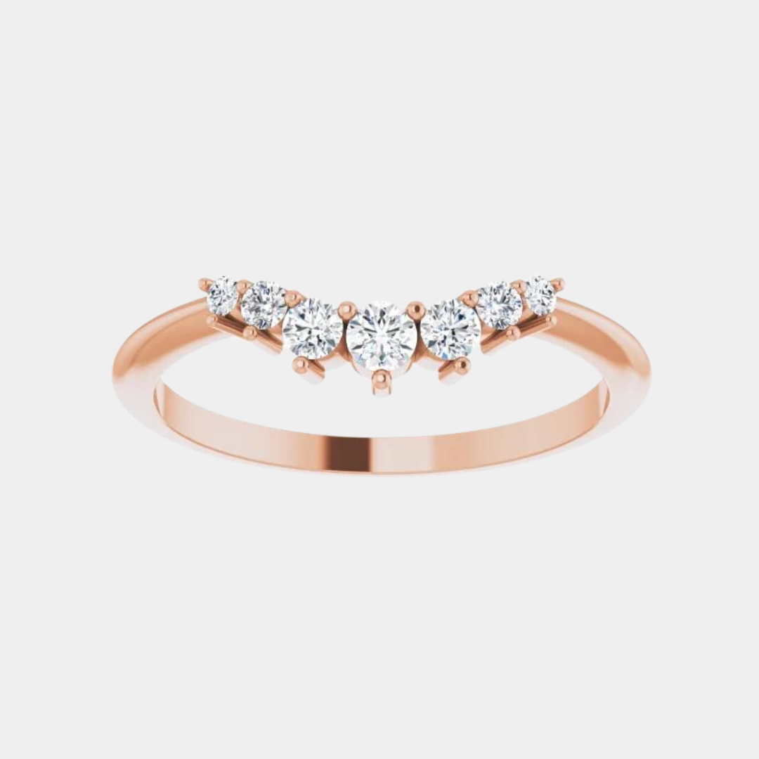 Rose Gold / Natural / 1/8 CTW
