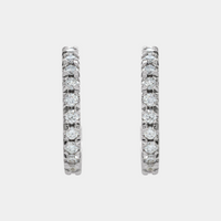 lab diamond hoop earrings