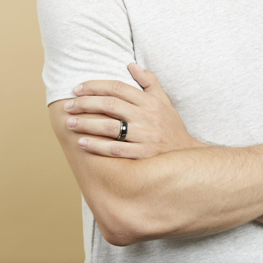 Two tone tungsten ring sale