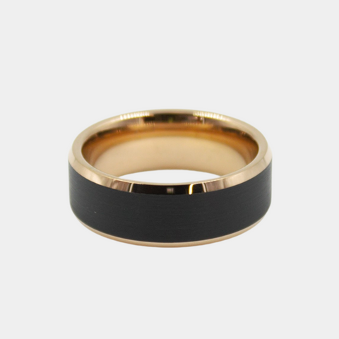 The Tungsten Beveled Two-Tone: Black & Rose