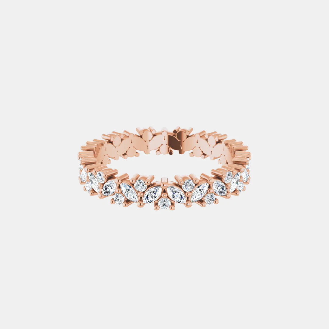 Rose Gold / Half Eternity / Lab-Grown