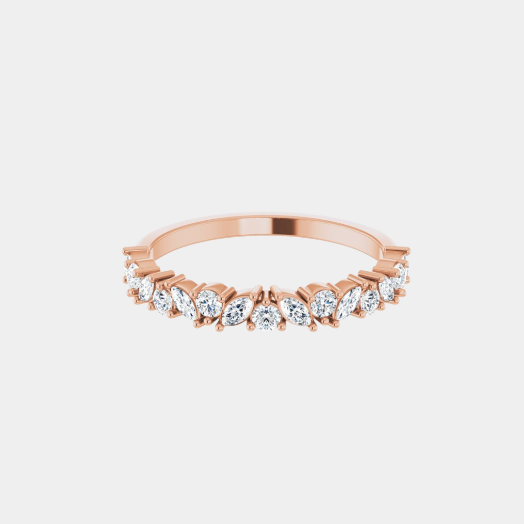 Rose Gold / Half Eternity / Lab-Grown