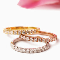 The Platinum French Set 3/4 Eternity
