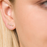 diamond bar earring