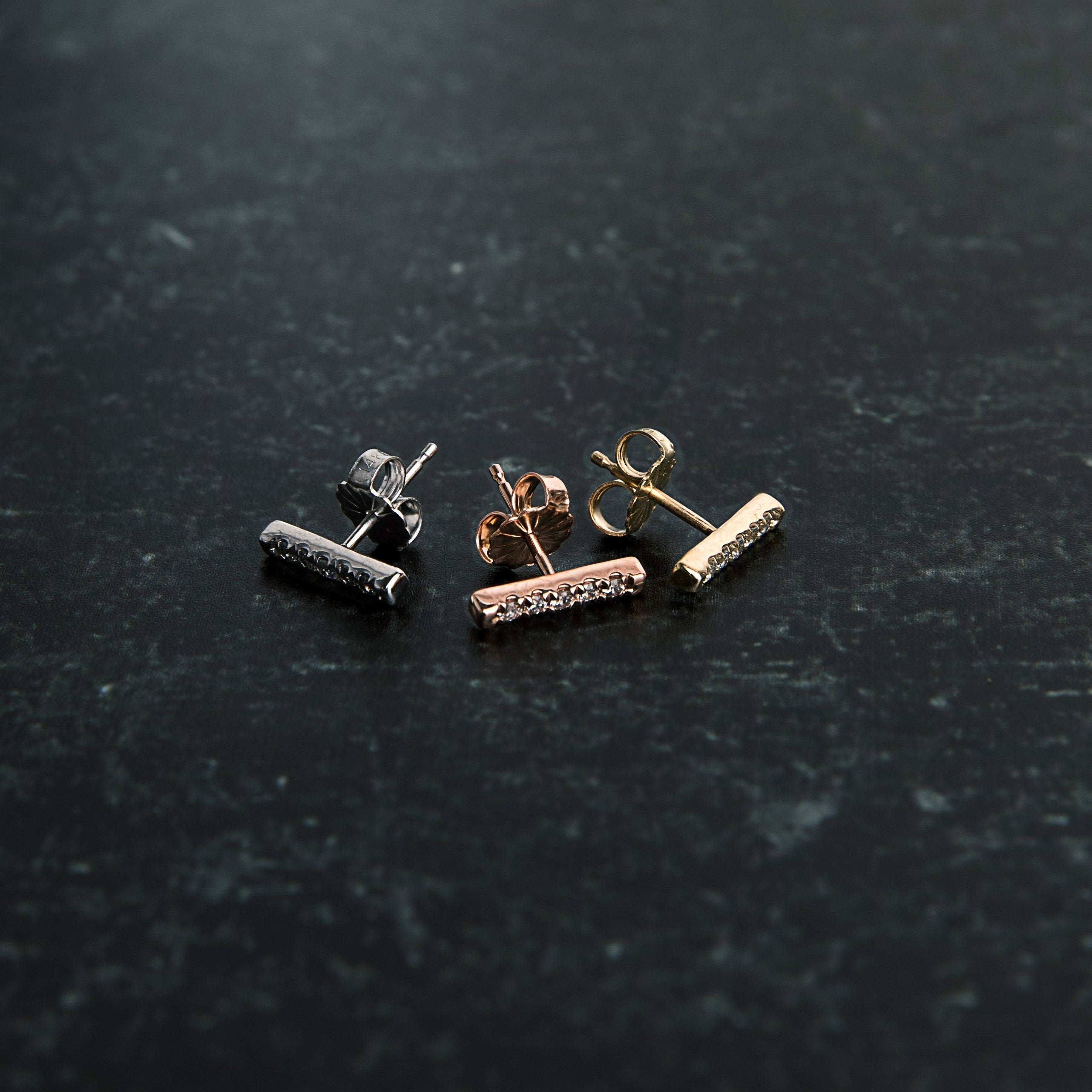 diamond bar earring