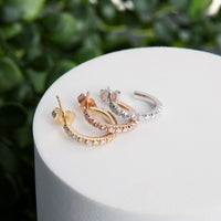 lab diamond hoop earrings