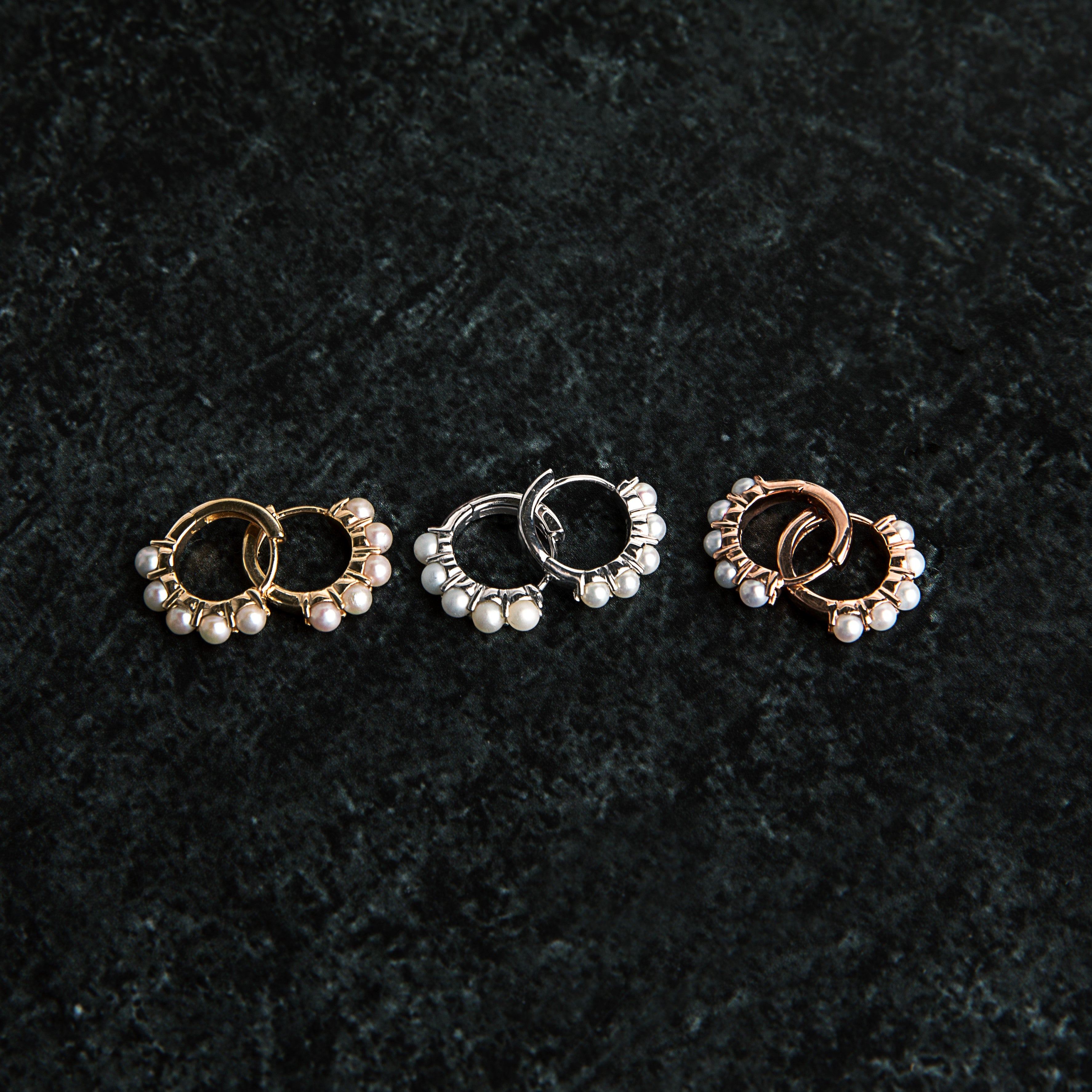 gold pearl hoop