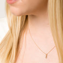 gold and diamond initial necklace