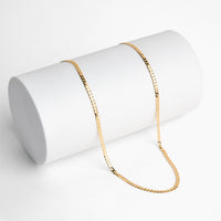 mens thin solid gold chain