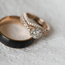 black and rose wedding band