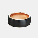 black and rose wedding band