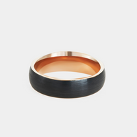 black and rose wedding band
