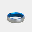blue tungsten wedding band
