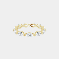 The Gold Single Prong Marquise Full Eternity