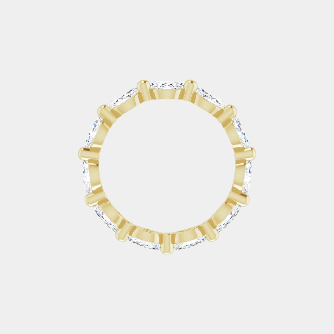 The Gold Single Prong Marquise Full Eternity