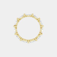 The Gold Single Prong Marquise Full Eternity