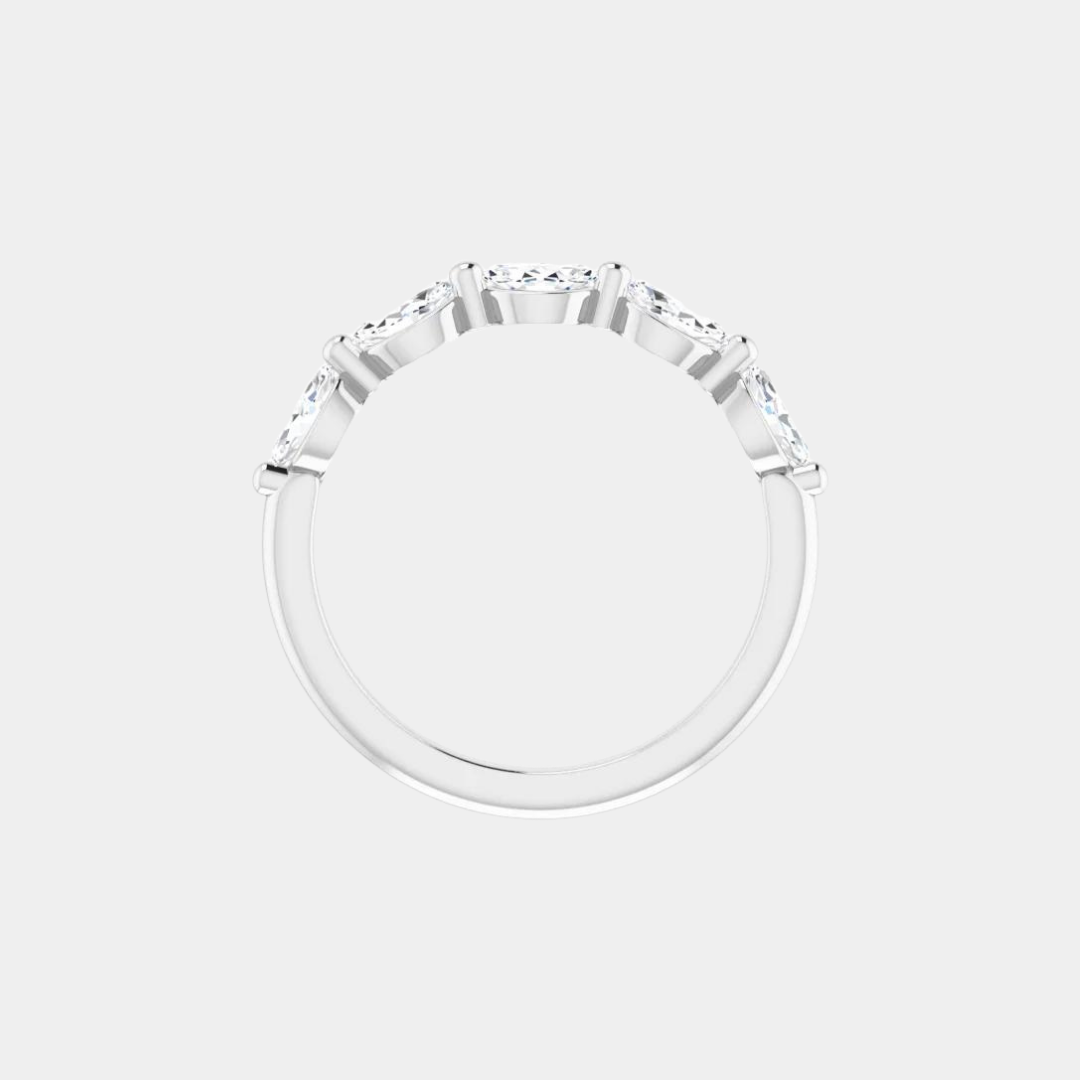 The Gold Single Prong Marquise Half Eternity