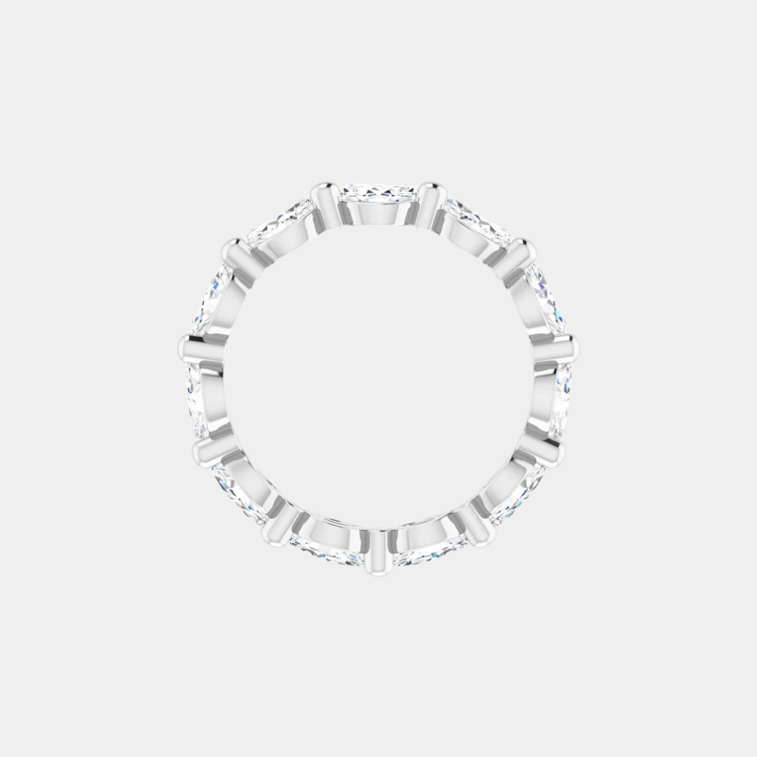 The Gold Single Prong Marquise Full Eternity