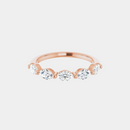 The Gold Single Prong Marquise Half Eternity