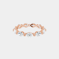 The Gold Single Prong Marquise Full Eternity