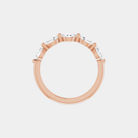 The Gold Single Prong Marquise Half Eternity