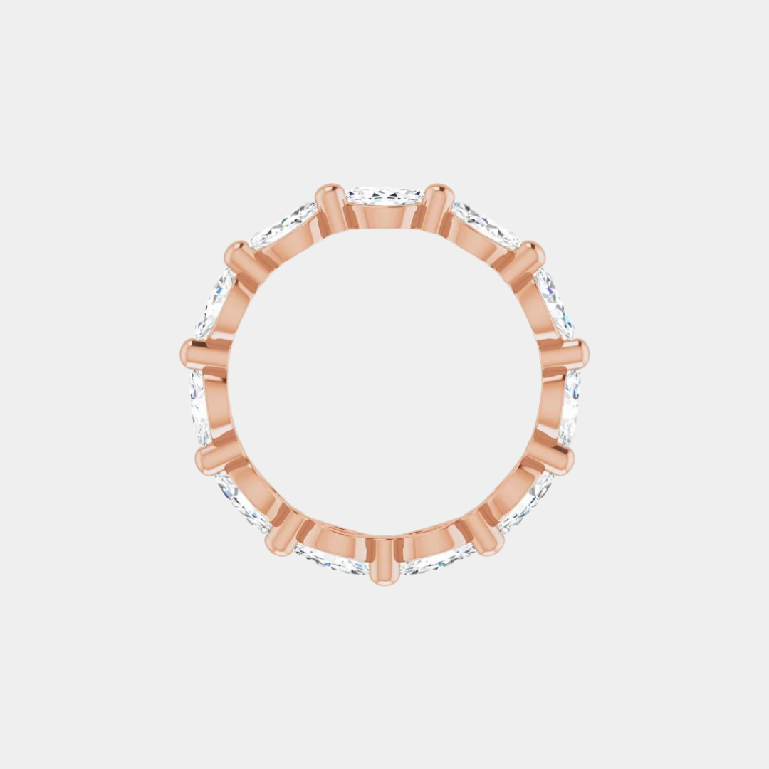 The Gold Single Prong Marquise Full Eternity