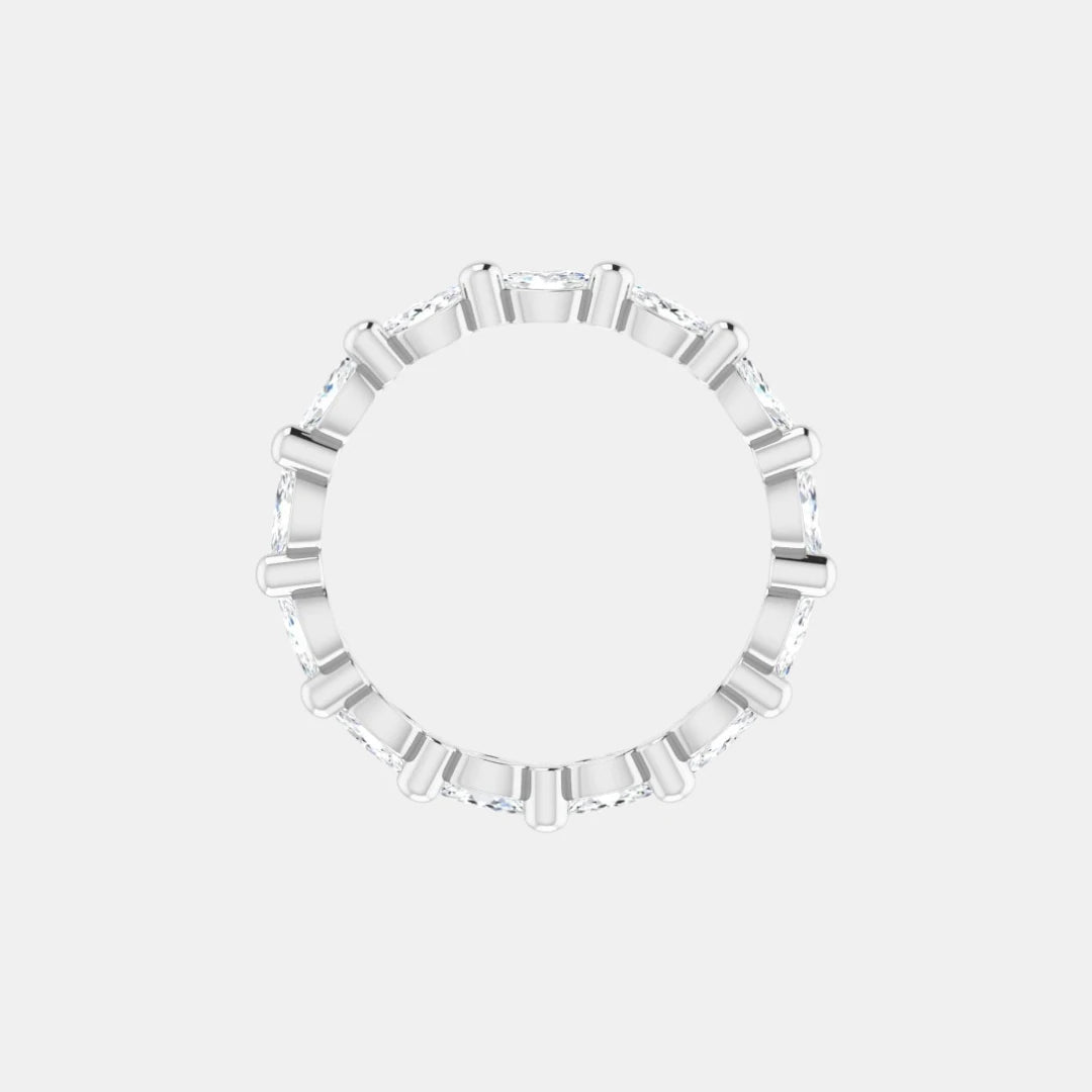 The Gold Single Prong Marquise Full Eternity