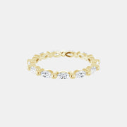 The Gold Single Prong Marquise Full Eternity