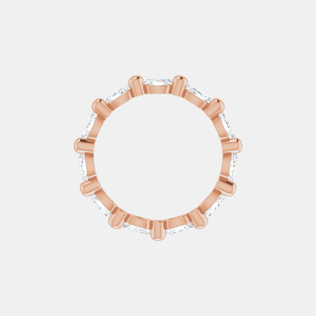 The Gold Single Prong Marquise Full Eternity