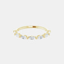 The Gold Single Prong Marquise Half Eternity
