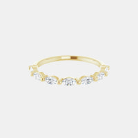 The Gold Single Prong Marquise Half Eternity