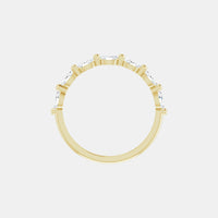 The Gold Single Prong Marquise Half Eternity