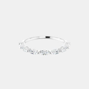 The Platinum Single Prong Marquise Half Eternity