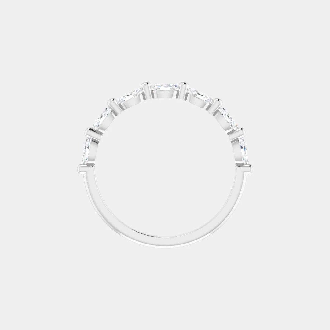 The Gold Single Prong Marquise Half Eternity