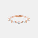The Gold Single Prong Marquise Half Eternity
