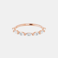 The Gold Single Prong Marquise Half Eternity