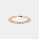 The Gold Single Prong Round Half Eternity