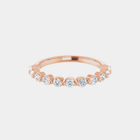 The Gold Single Prong Round Half Eternity