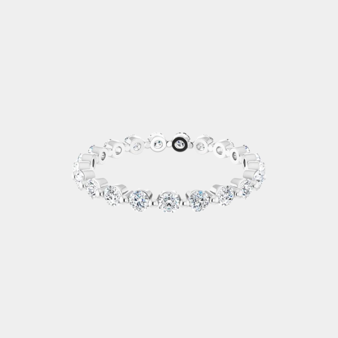 The Gold Single Prong Round Full Eternity
