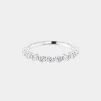 The Gold Single Prong Round Half Eternity