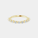 The Gold Single Prong Round Half Eternity