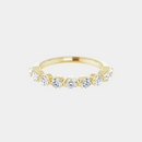 The Gold Single Prong Round Half Eternity