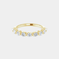 The Gold Single Prong Round Half Eternity