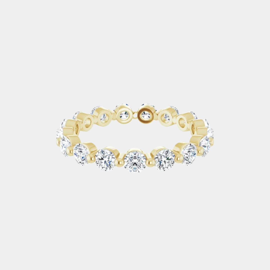 The Gold Single Prong Round Full Eternity