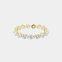 The Gold Single Prong Round Full Eternity