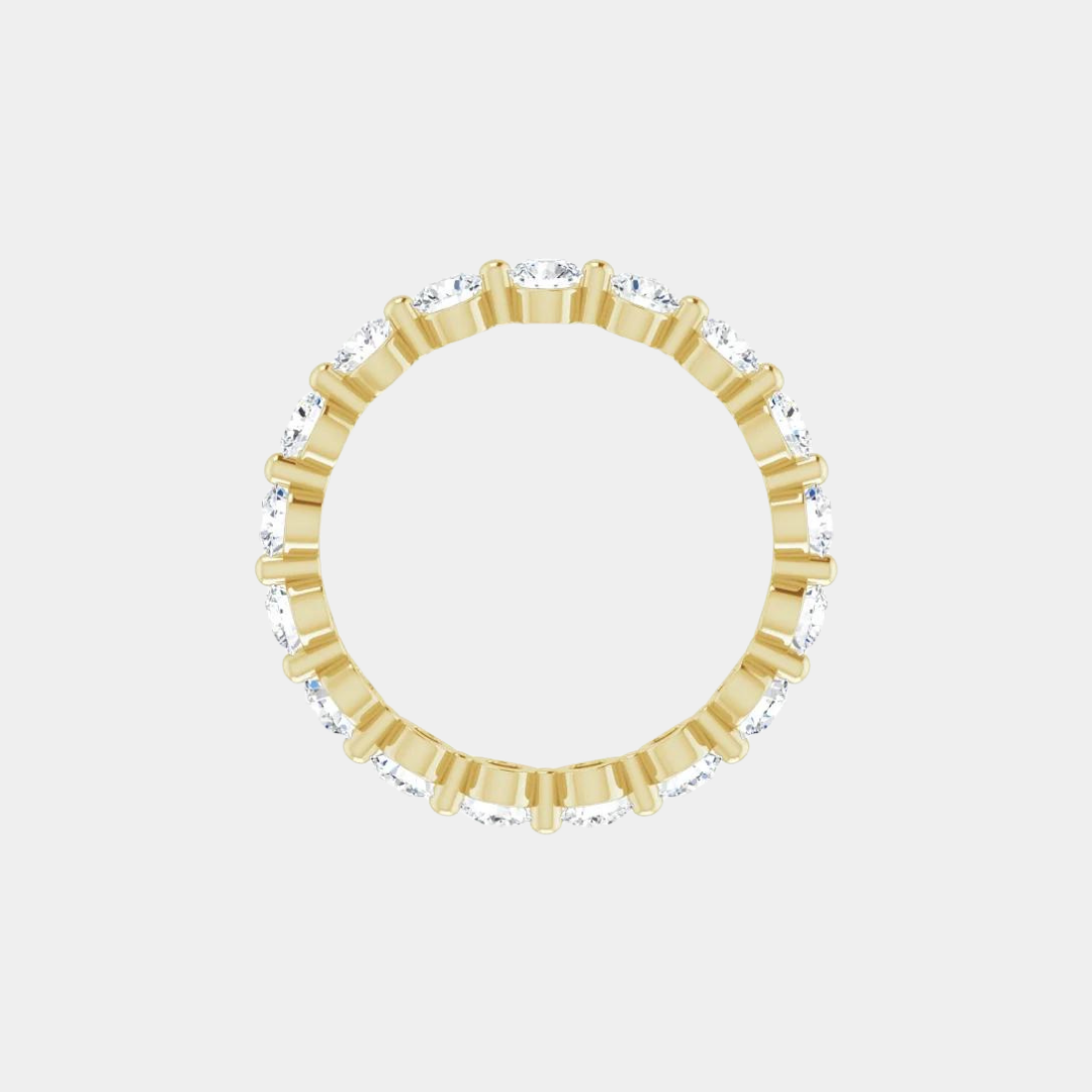 The Gold Single Prong Round Full Eternity