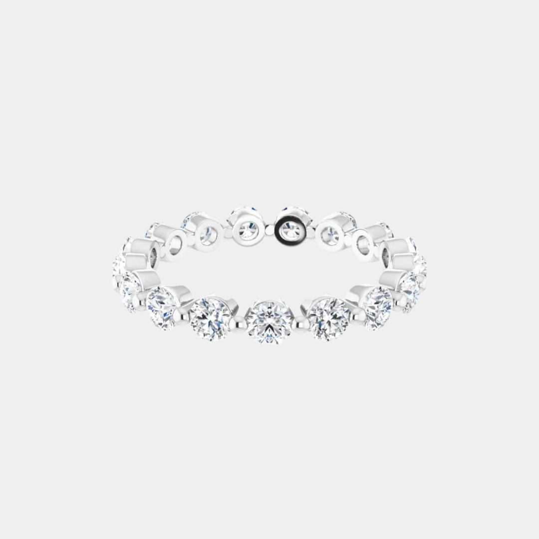 The Gold Single Prong Round Full Eternity